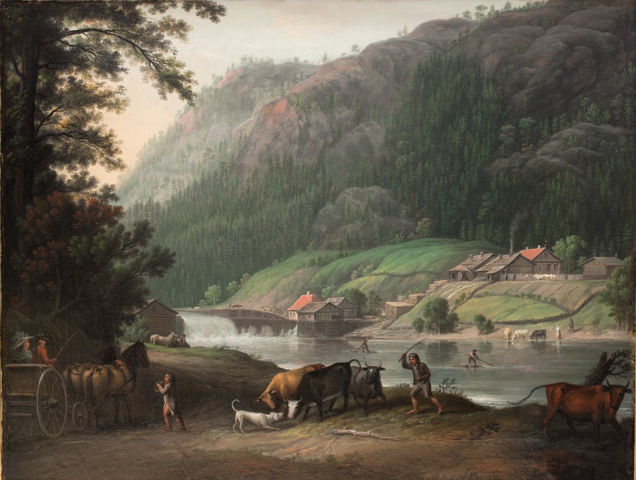 Tistedalen bij Frederikshald in Noorwegen door Erik Pauelsen