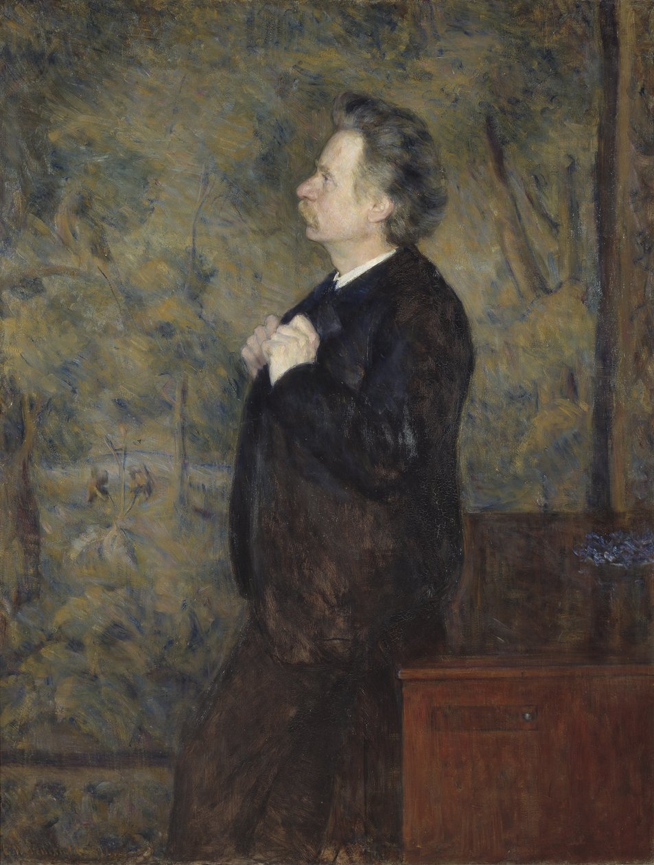 Portret van Edvard Grieg door Erik Theodor Werenskiold