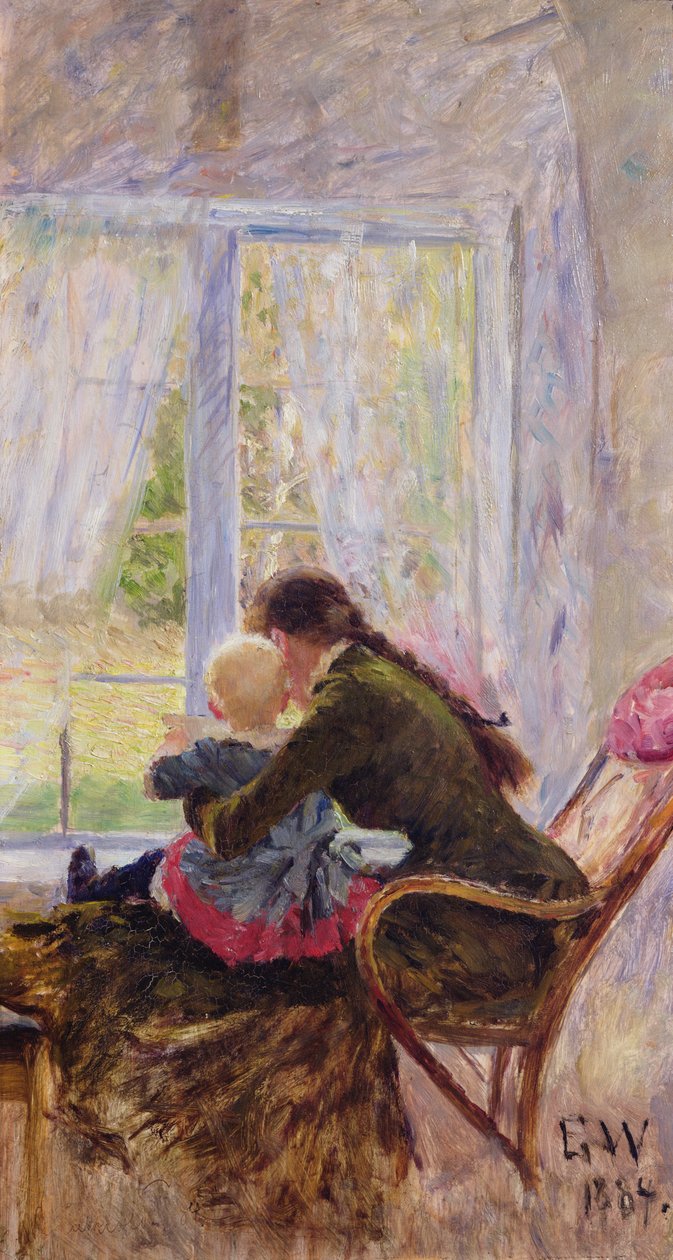 Jij en Bebe door Erik Theodor Werenskiold