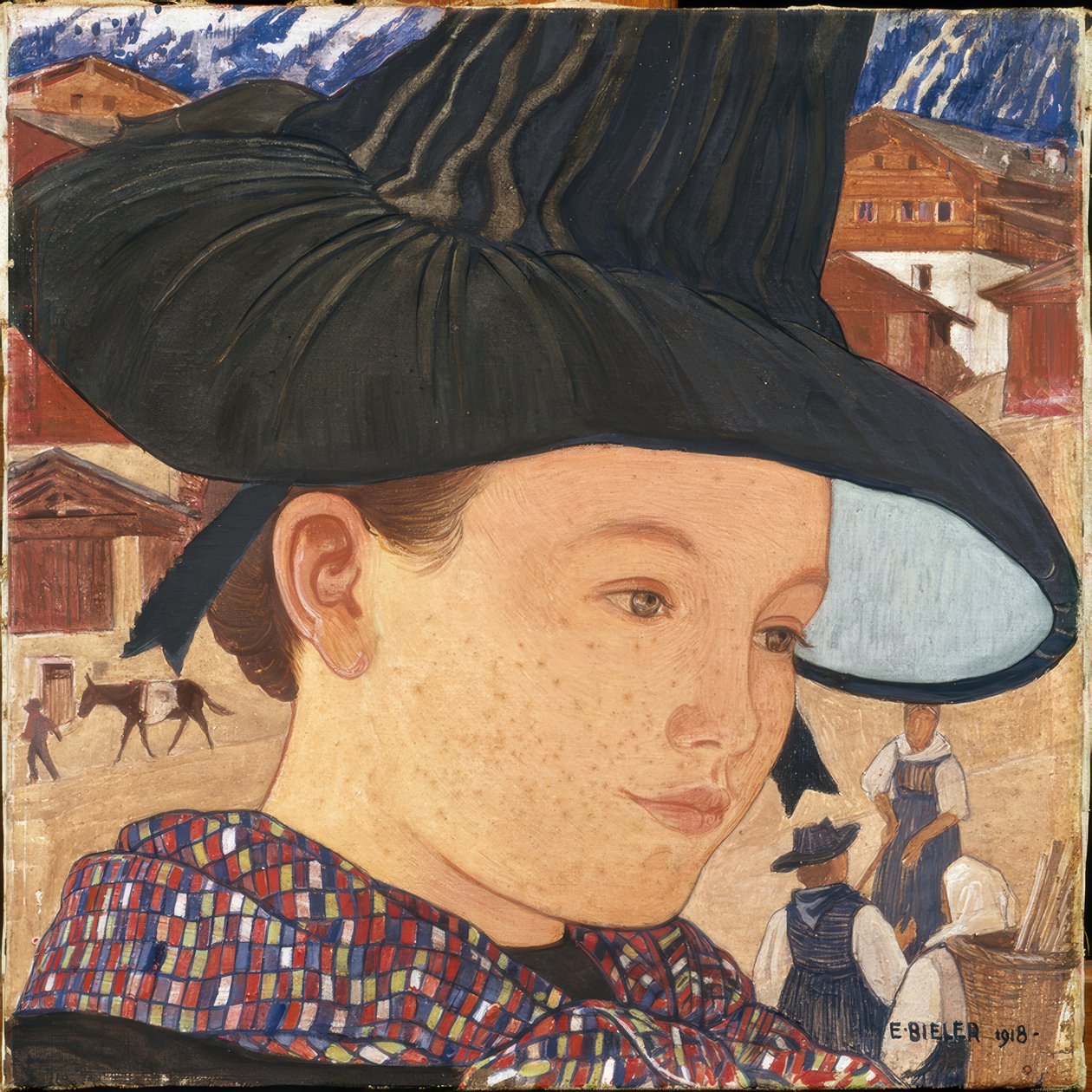 Kleine Saviéserin mit Hut von Ernest Bieler