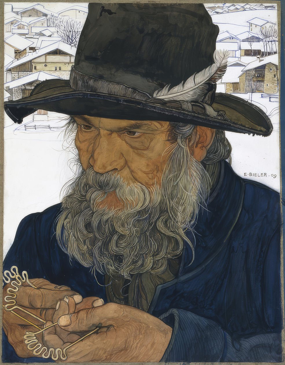 Nagelsmid in Granois door Ernest Bieler