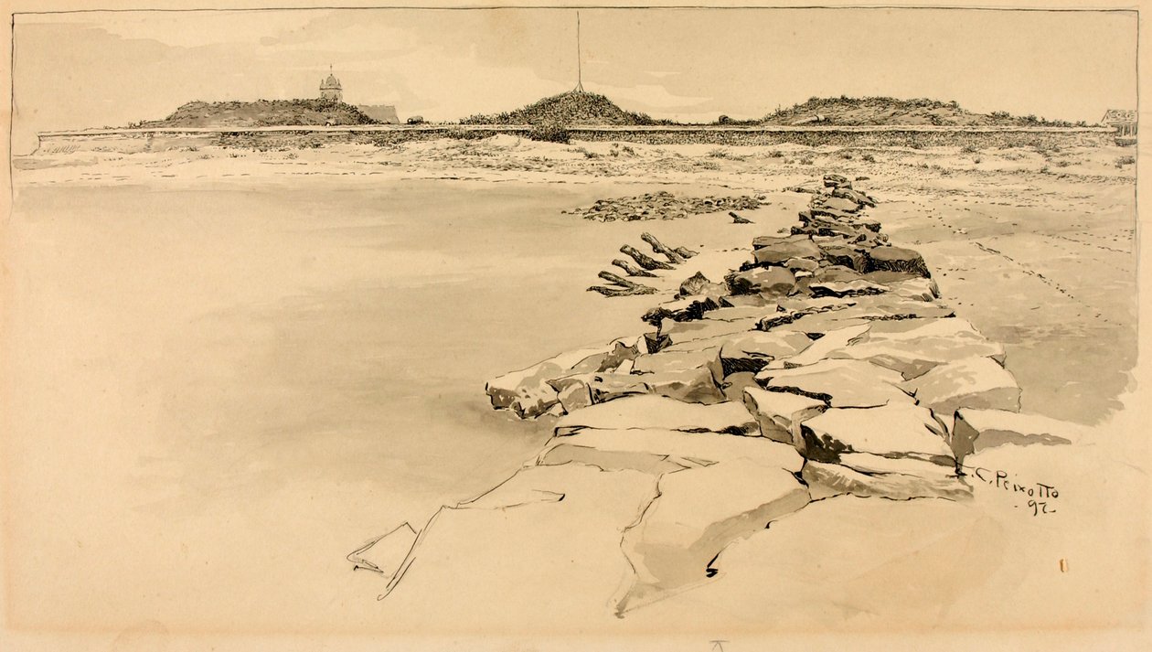 Fort Moultrie op de plaats van het oude Fort Sullivan door Ernest C. Peixotto