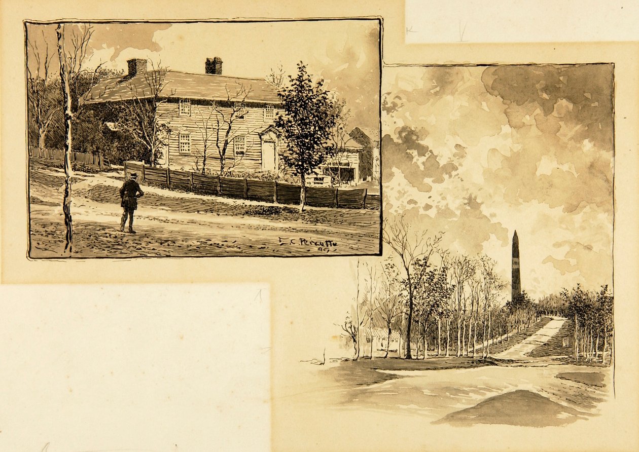 Huis/monument in het bos door Ernest C. Peixotto