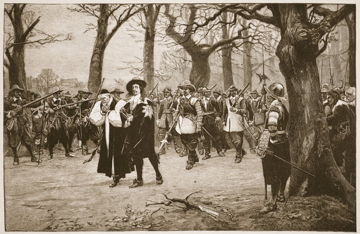 Karel I op weg naar zijn executie, illustratie uit 