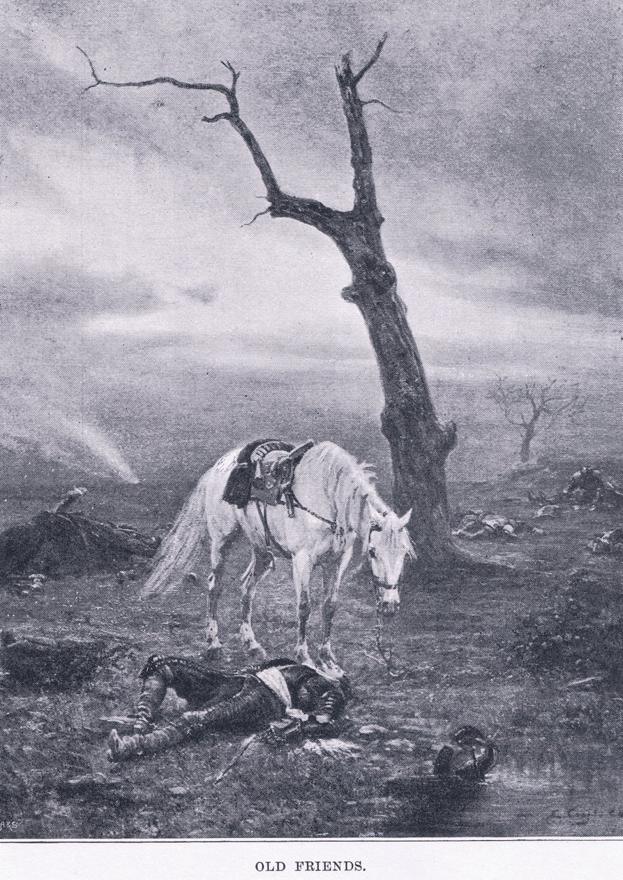 Oude vrienden, uit The Magazine of Art 1893, Cassell and Company door Ernest Crofts