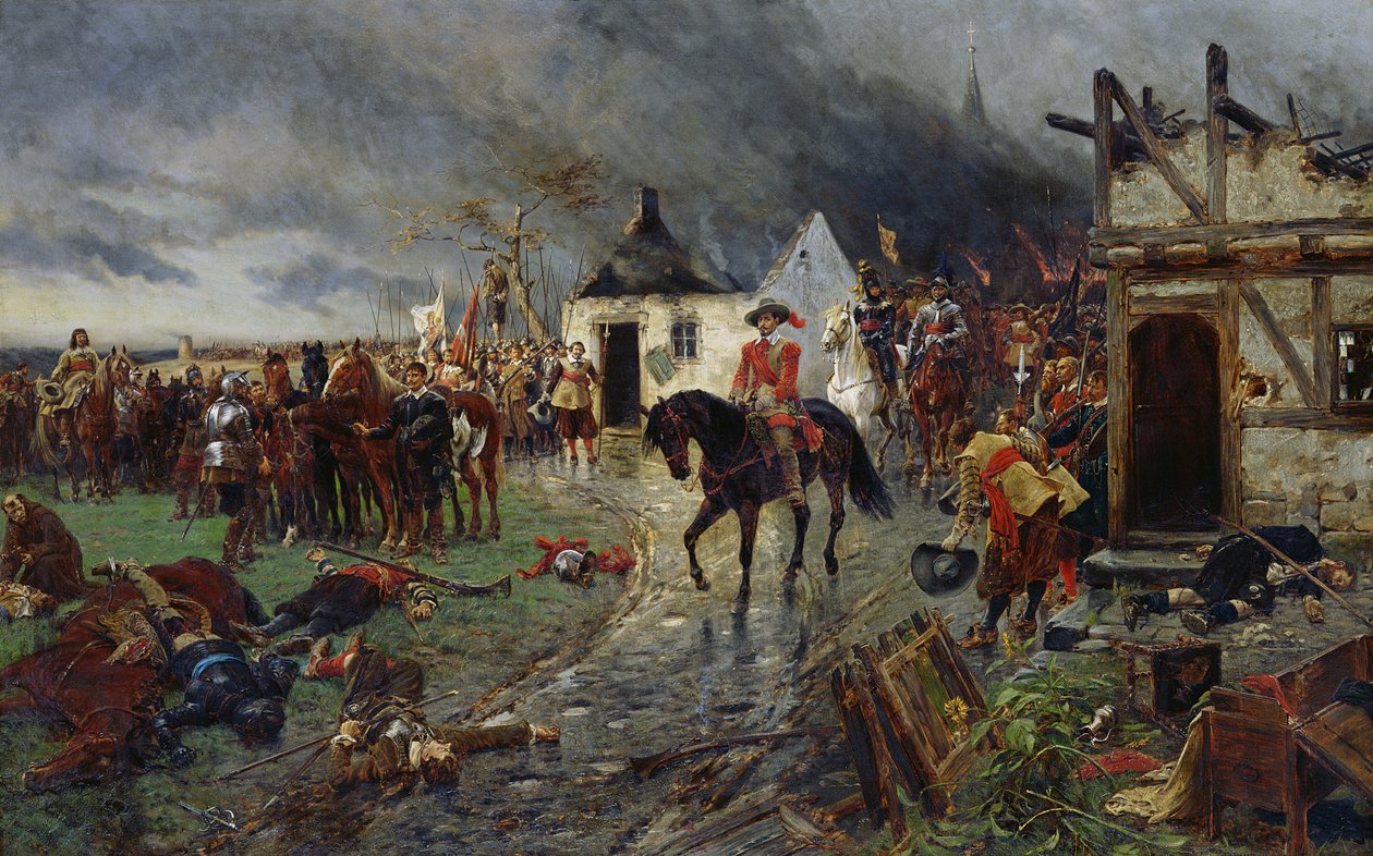 Wallenstein: Een Scène uit de Dertigjarige Oorlog door Ernest Crofts