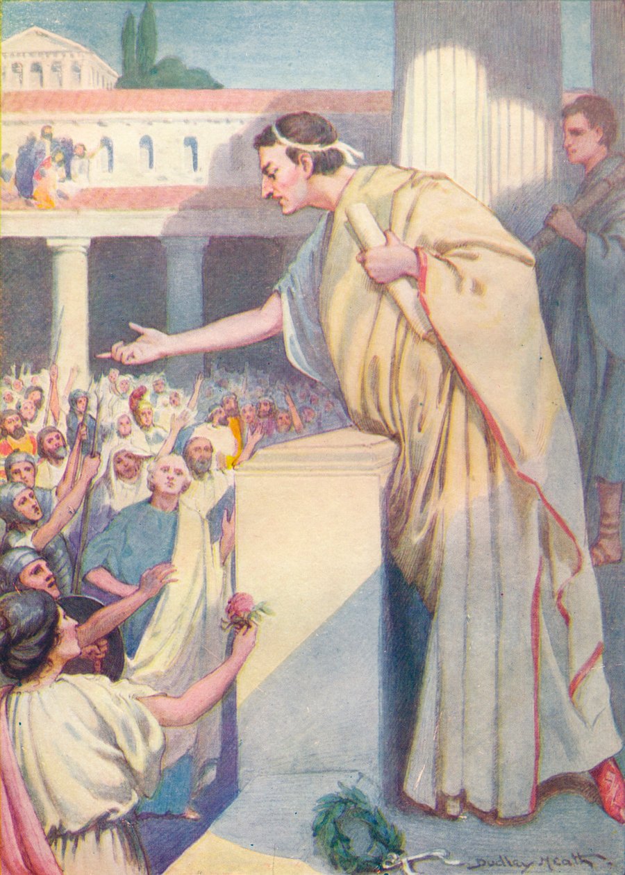 De volgende ochtend hield Cicero een andere toespraak tegen Catilina door Ernest Dudley Heath
