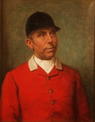 Jager, vermoedelijk een Meester van de Pytchley Hunt door Ernest Gustave (attr. to) Girardot