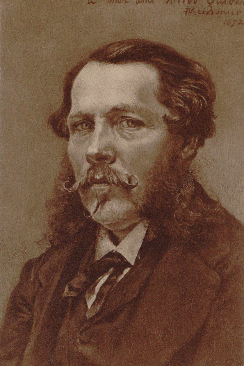 Portret van pianist en componist Alfred Quidant 1815-1893, 1872 door Jean Louis Ernest Meissonier