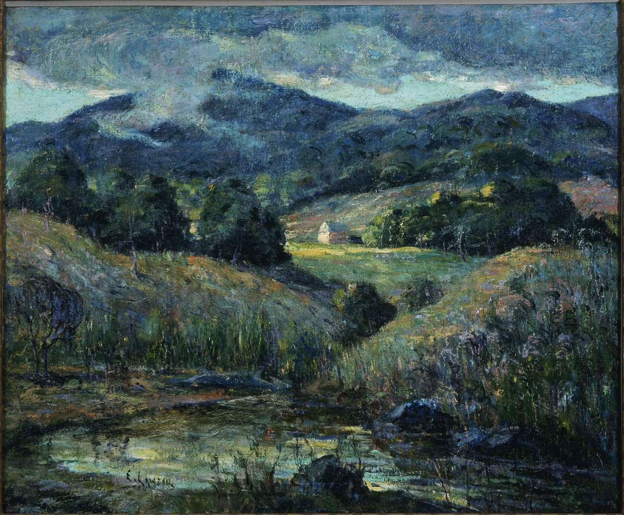 Naderende storm door Ernest Lawson