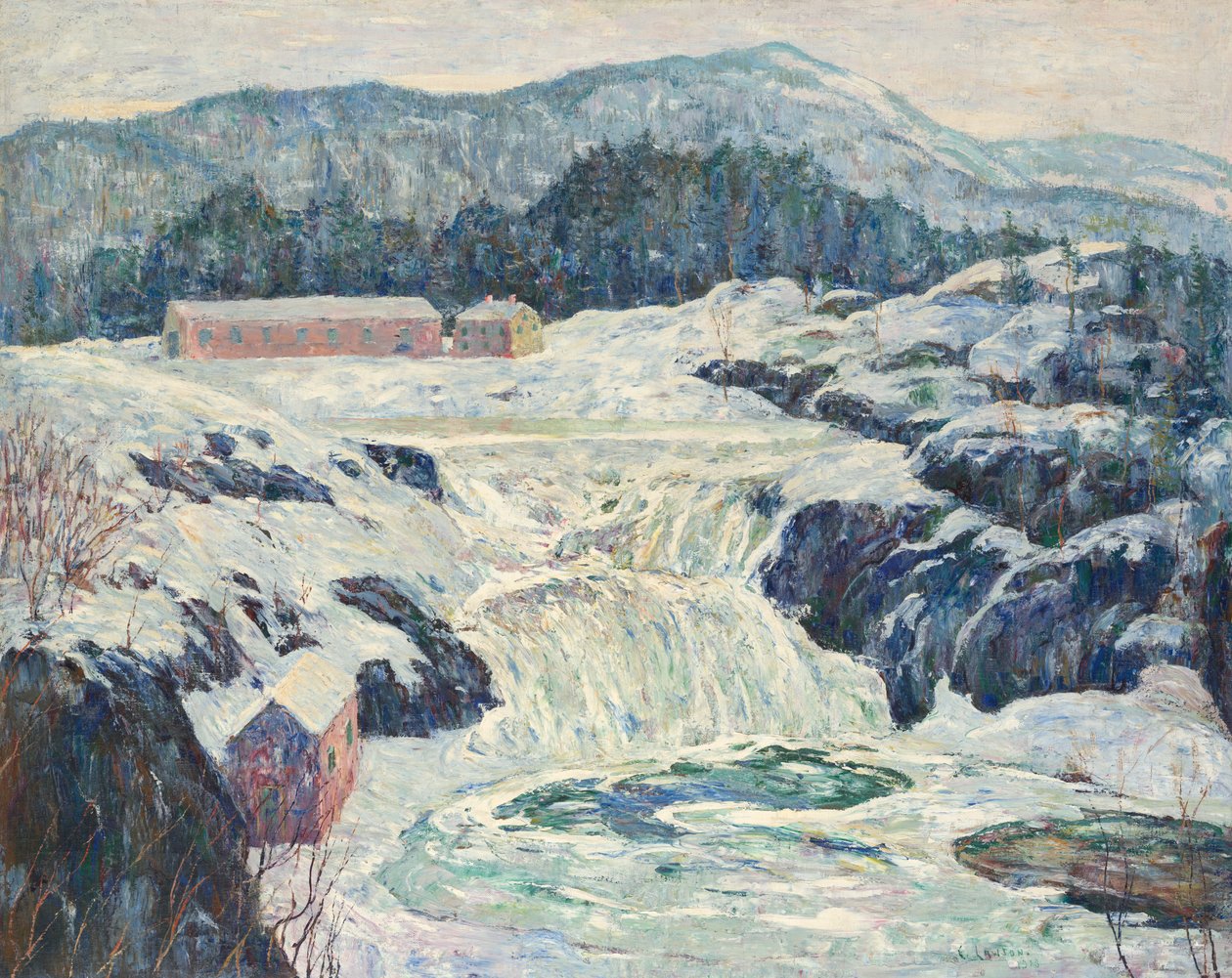Door ijs gebonden watervallen door Ernest Lawson
