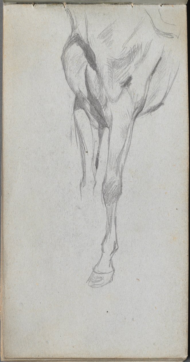 Schetsboek, pagina 48: Studie van een Paard door Jean Louis Ernest Meissonier