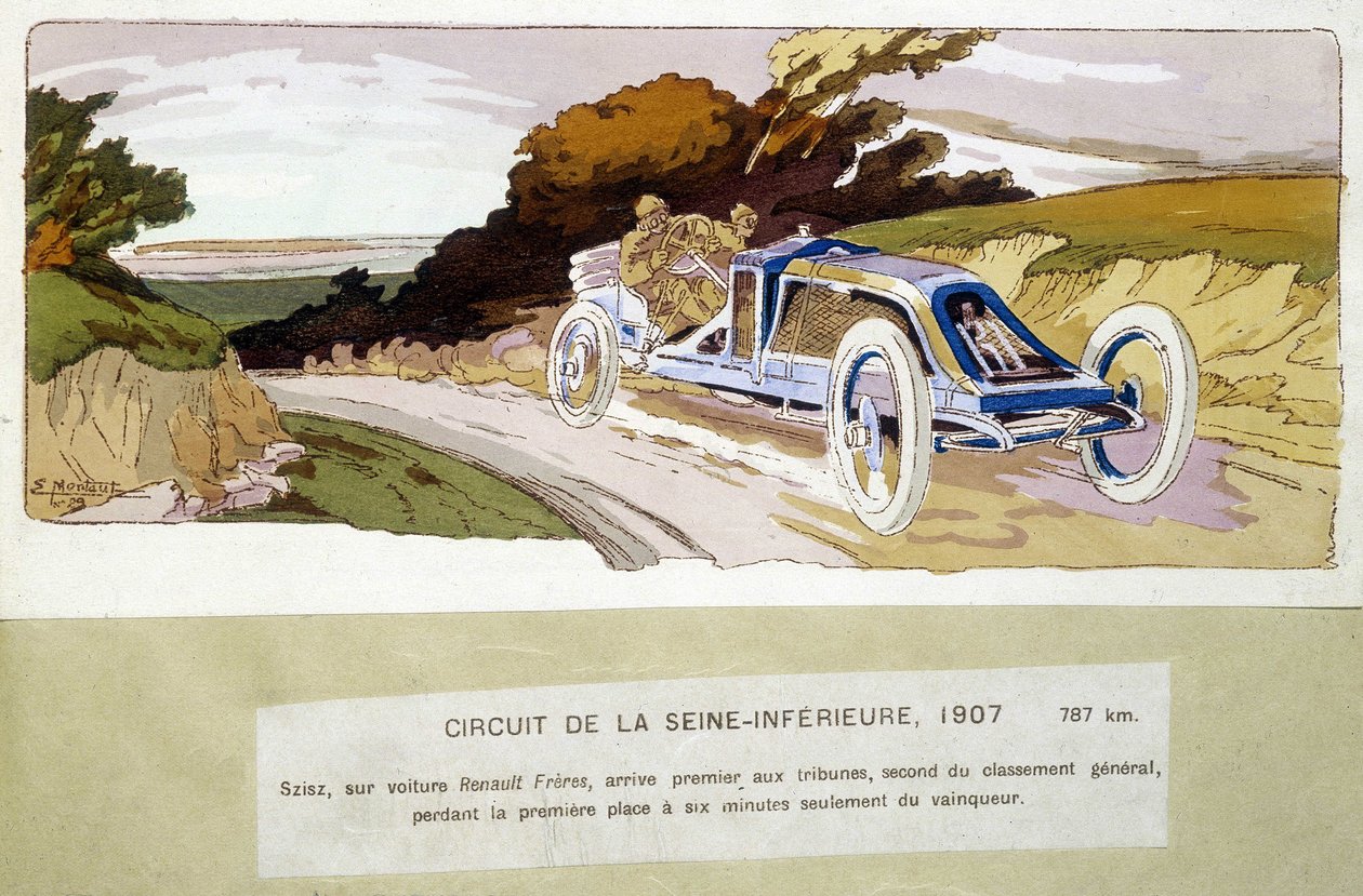 Circuit de la Seine-Inférieure, Szisz met Renault Frères auto, kwam als eerste in de stands, tweede in de algemene rangschikking, verloor de eerste plaats slechts zes minuten van de winnaar door Ernest Montaut