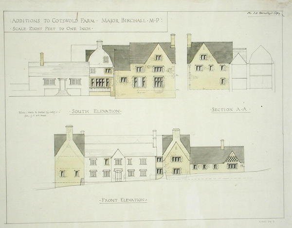 Toevoeging aan Cotswold Farm, Gloucestershire door Ernest William Gimson