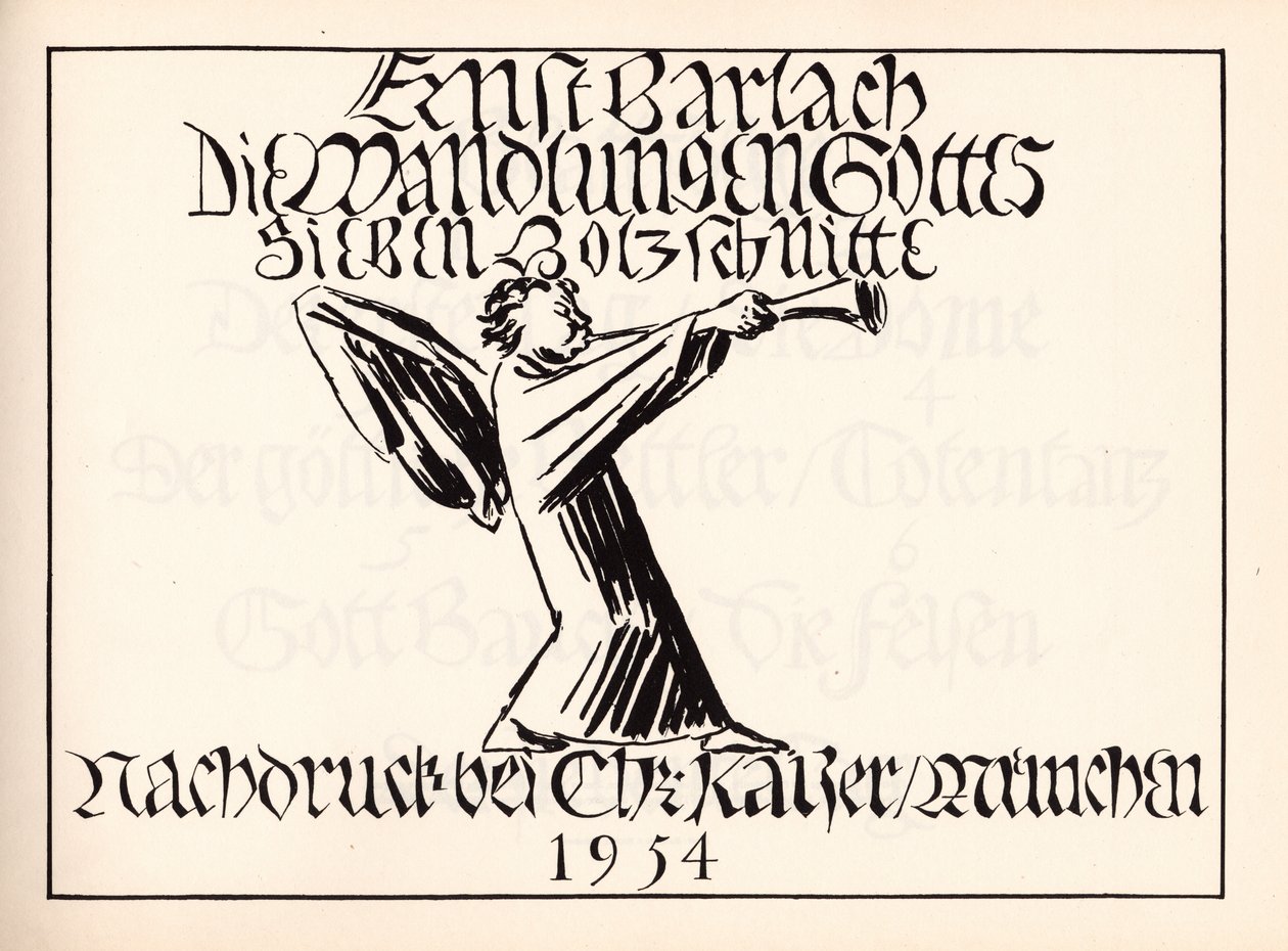 De Veranderingen van God - Titelpagina door Ernst Barlach