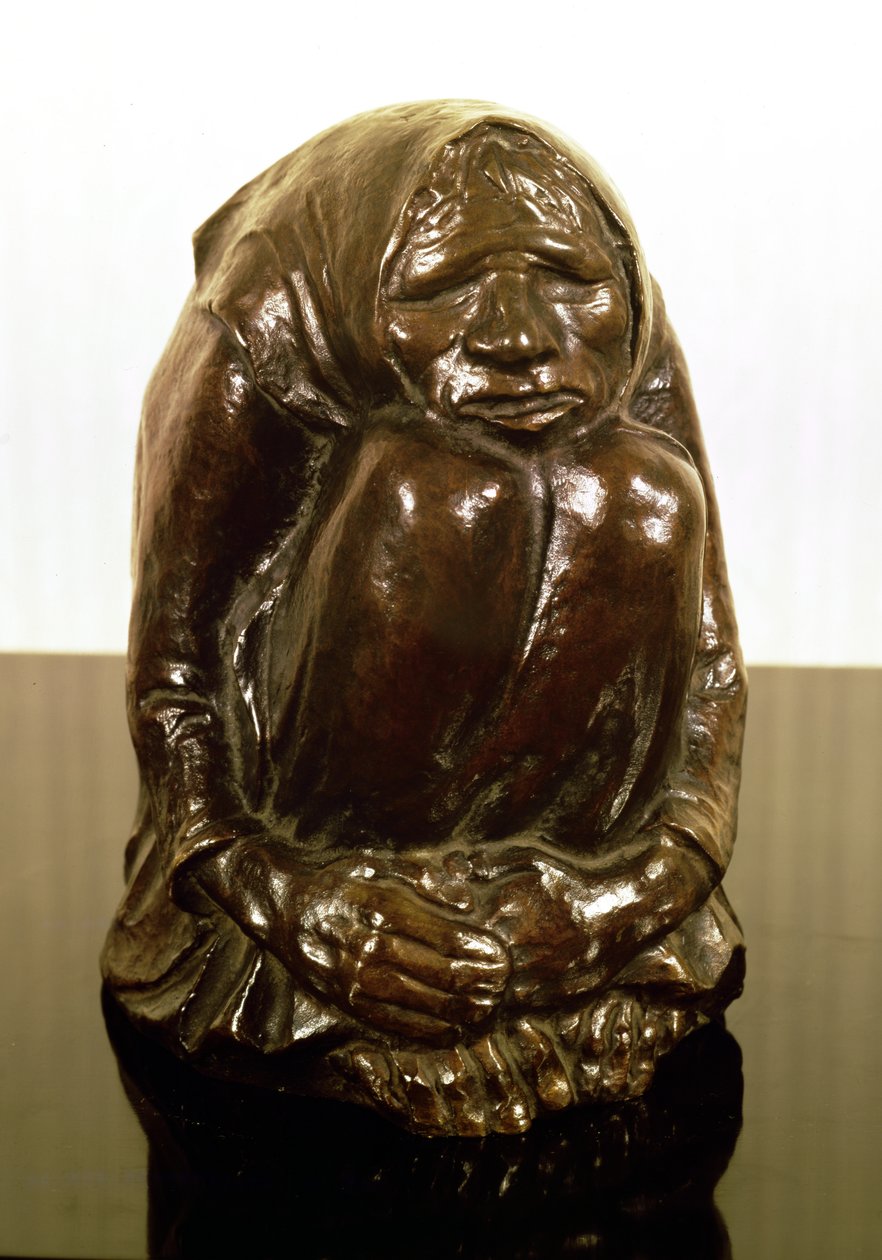 Rillende Oude Vrouw, c.1937 door Ernst Barlach