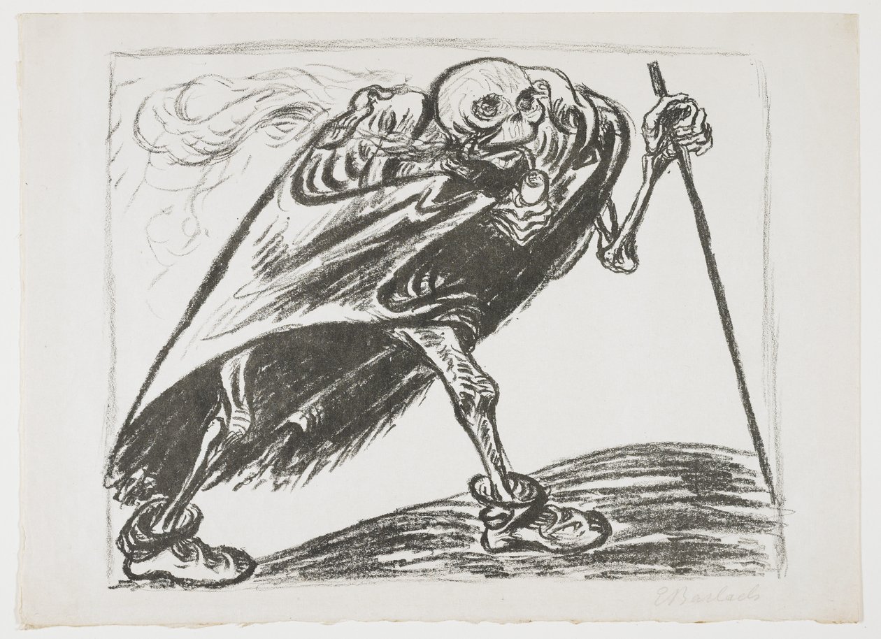 Dwalende Dood, 1923 door Ernst Barlach