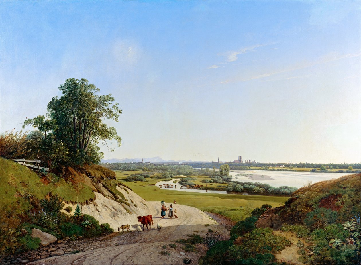 Uitzicht op München vanuit Oberföhring door Ernst Kaiser