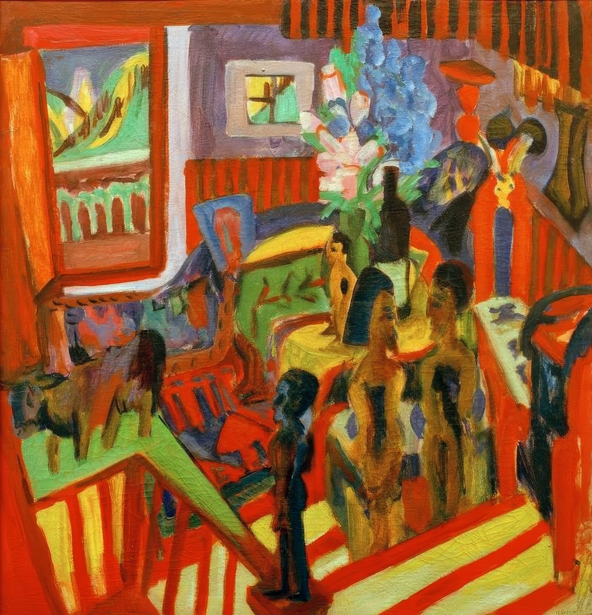Atelierhoek door Ernst Ludwig Kirchner