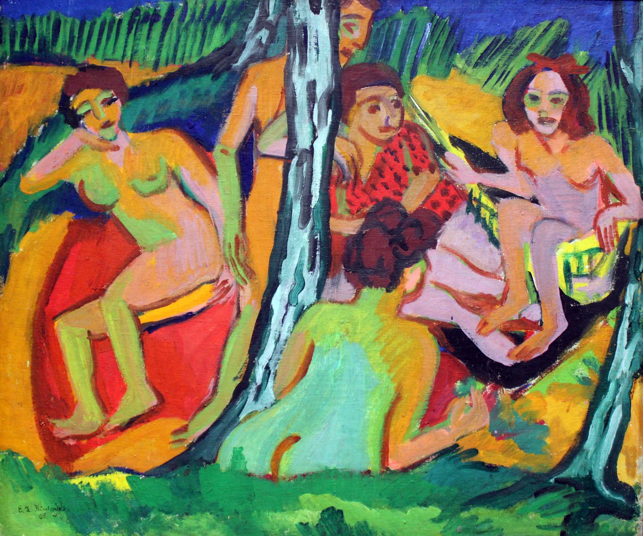 Badende door Ernst Ludwig Kirchner