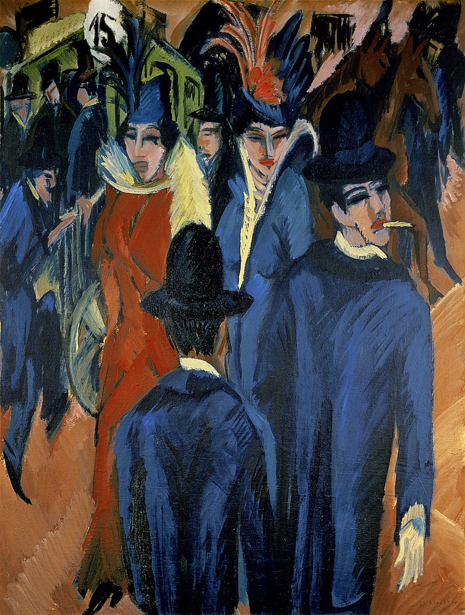 Straatscène in Berlijn, 1913 door Ernst Ludwig Kirchner