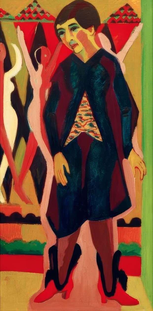 Portret van Anna Müller door Ernst Ludwig Kirchner