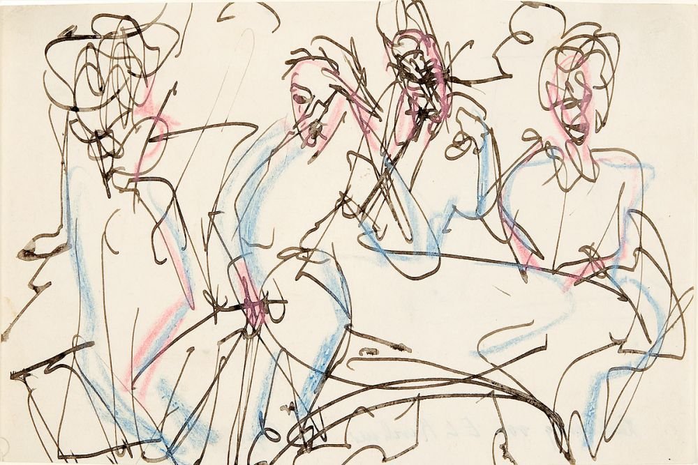 Bordeel scène door Ernst Ludwig Kirchner