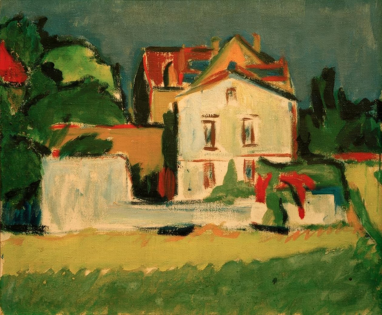 Het witte huis (Moritzburger huis) door Ernst Ludwig Kirchner