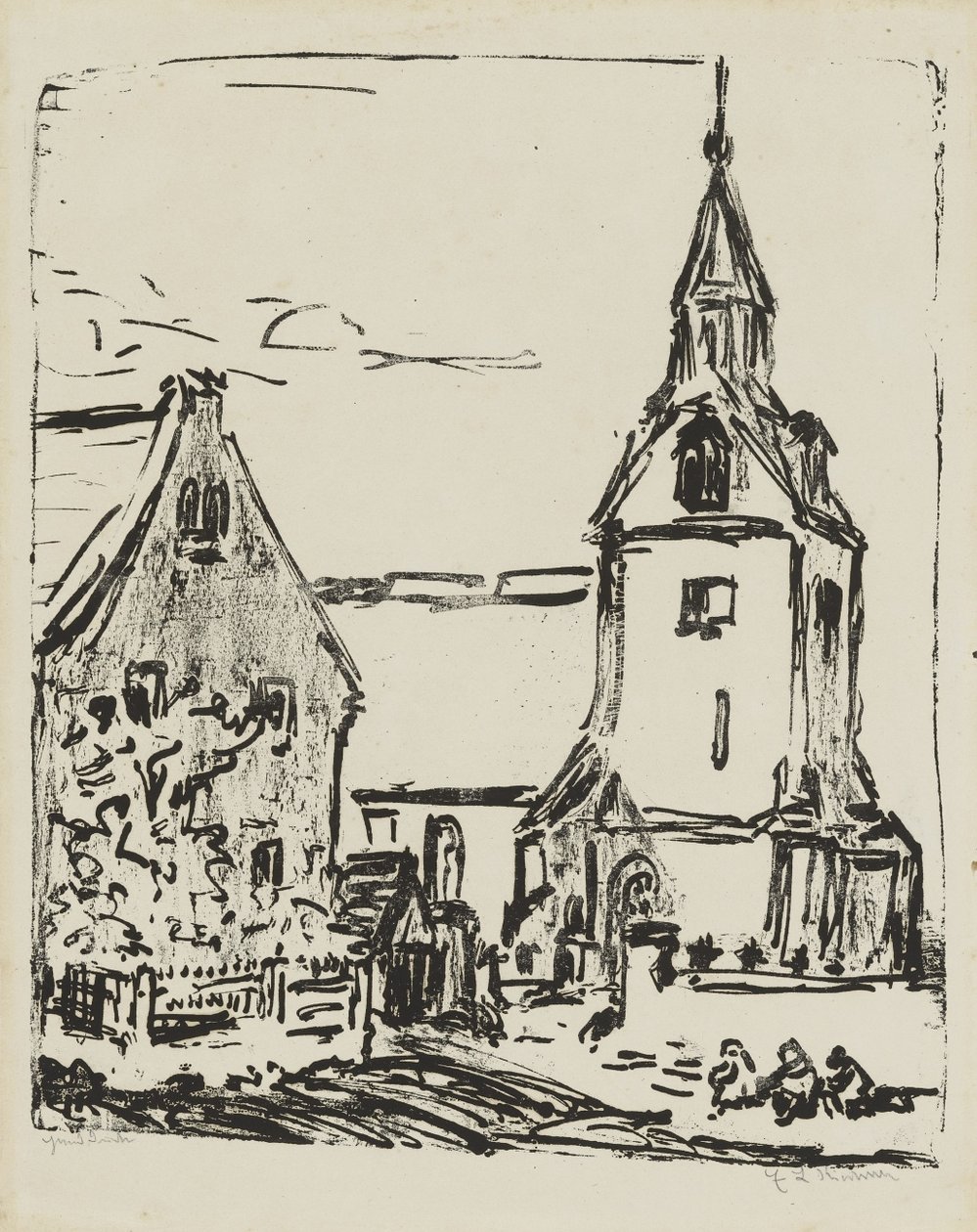 Kerk in Goppeln door Ernst Ludwig Kirchner