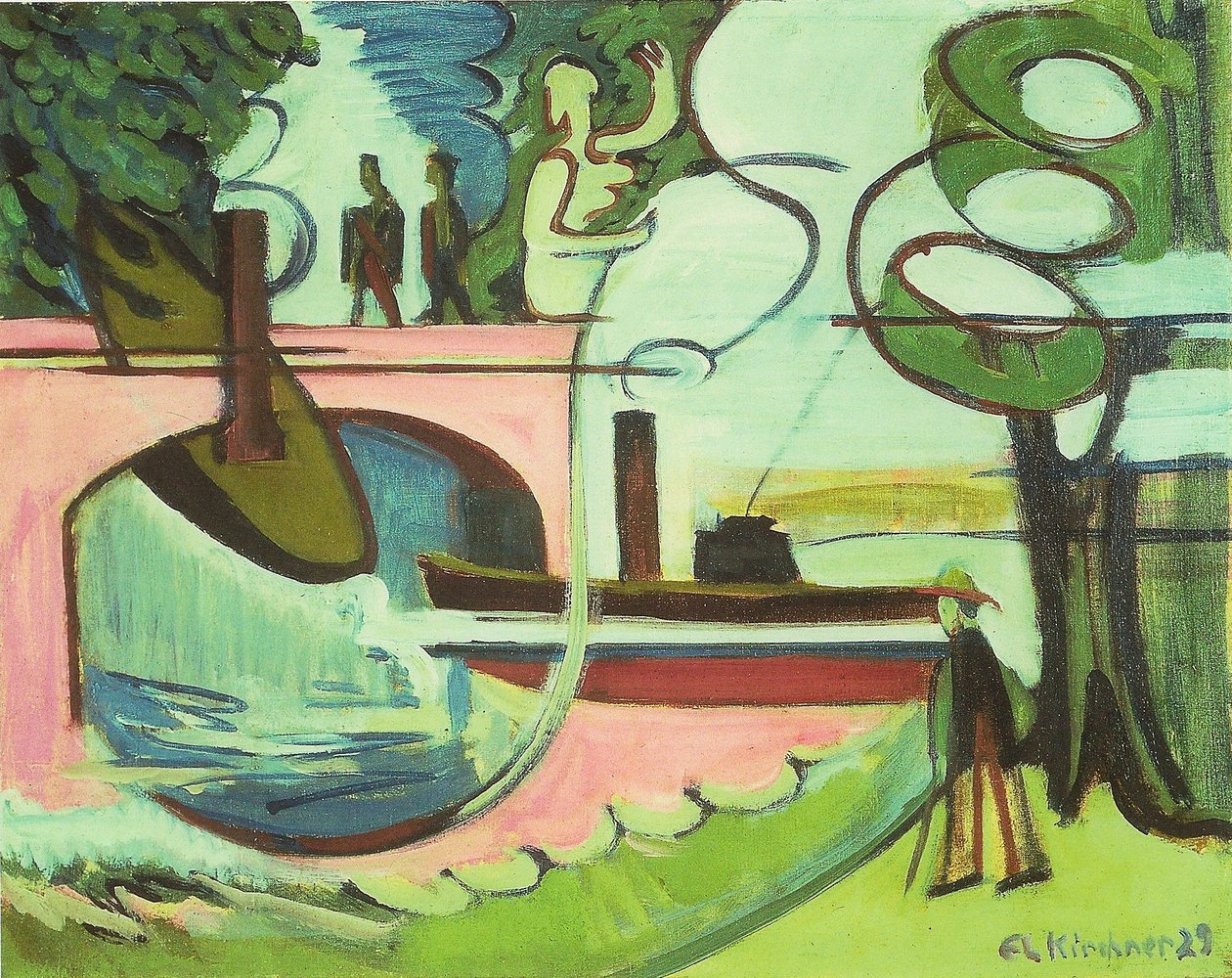 Lützow-oever in de ochtend door Ernst Ludwig Kirchner