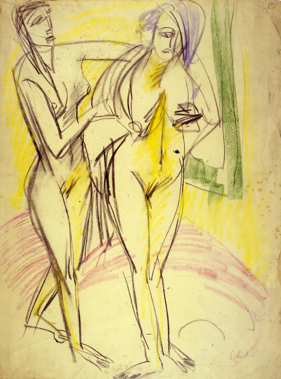 Na het bad door Ernst Ludwig Kirchner