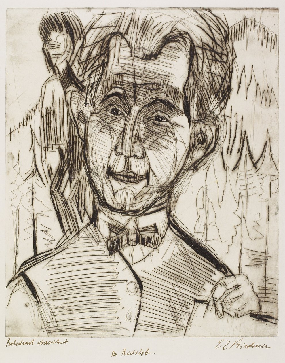 Portret van Dr. Redslob, 1924 door Ernst Ludwig Kirchner
