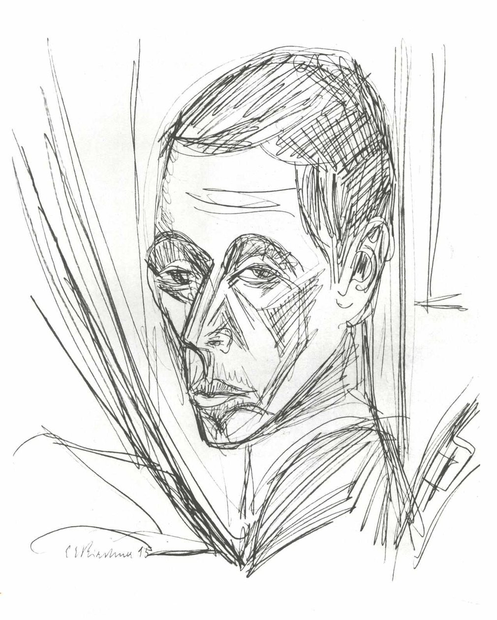 Zelfportret door Ernst Ludwig Kirchner