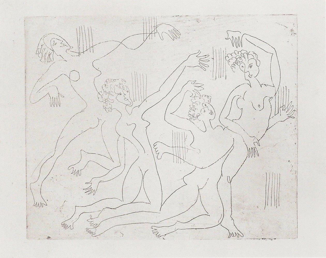 Dansschool door Ernst Ludwig Kirchner