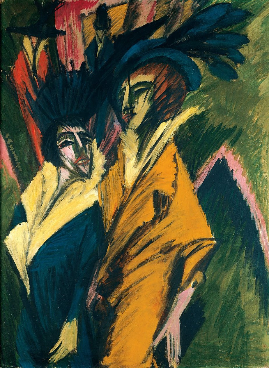 Twee Vrouwen op de Straat door Ernst Ludwig Kirchner