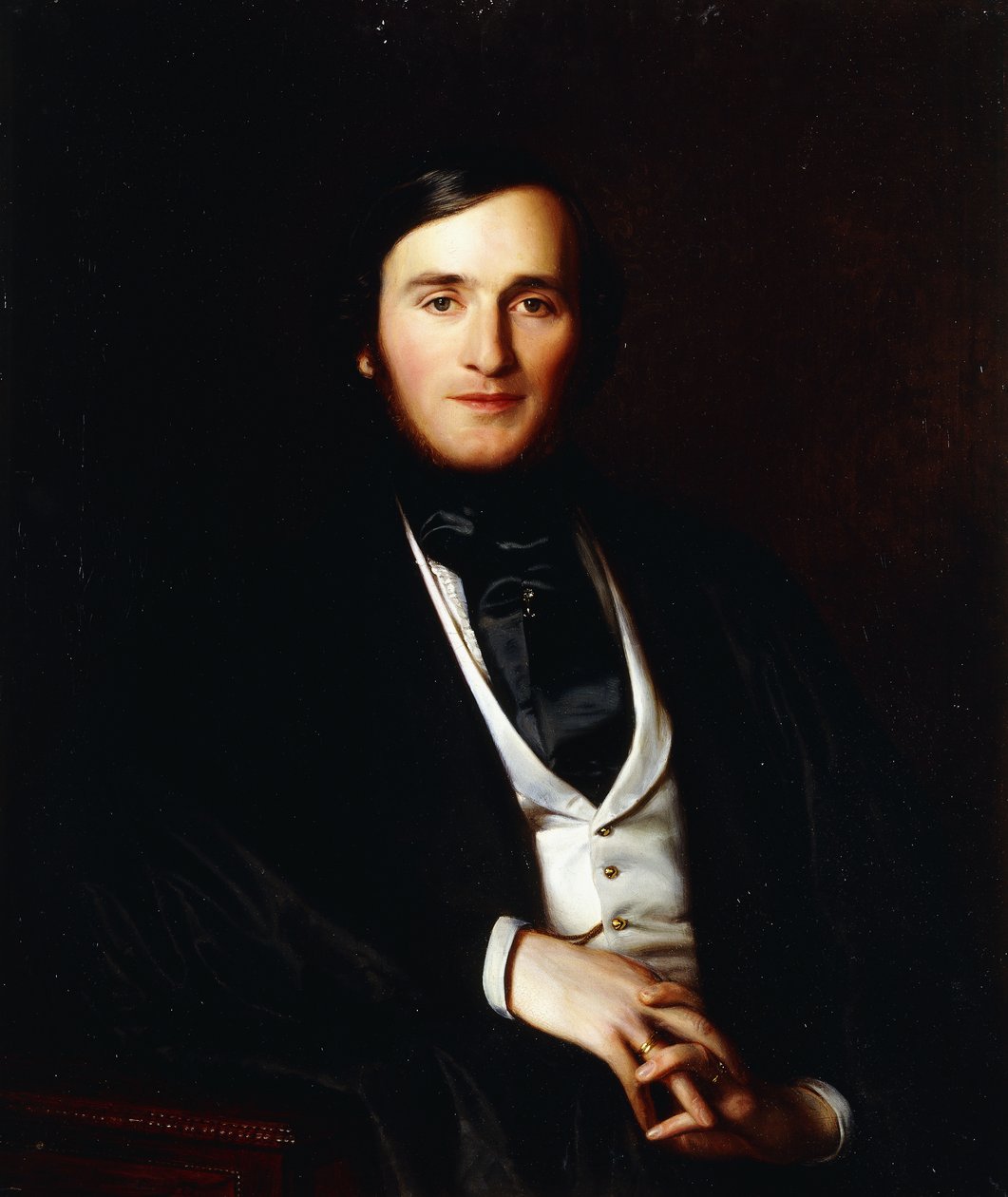 Portret van de componist Richard Wagner door Ernst August Becker