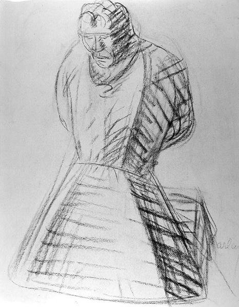 Een biddende monnik door Ernst Barlach