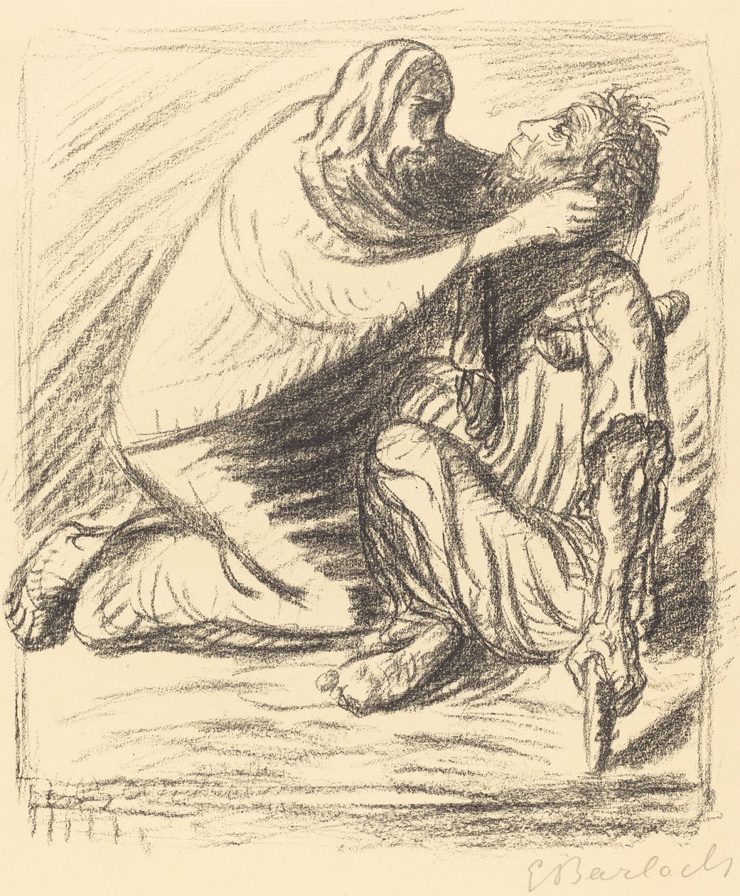Zalig zijn de barmhartigen, gepubliceerd 1916 door Ernst Barlach