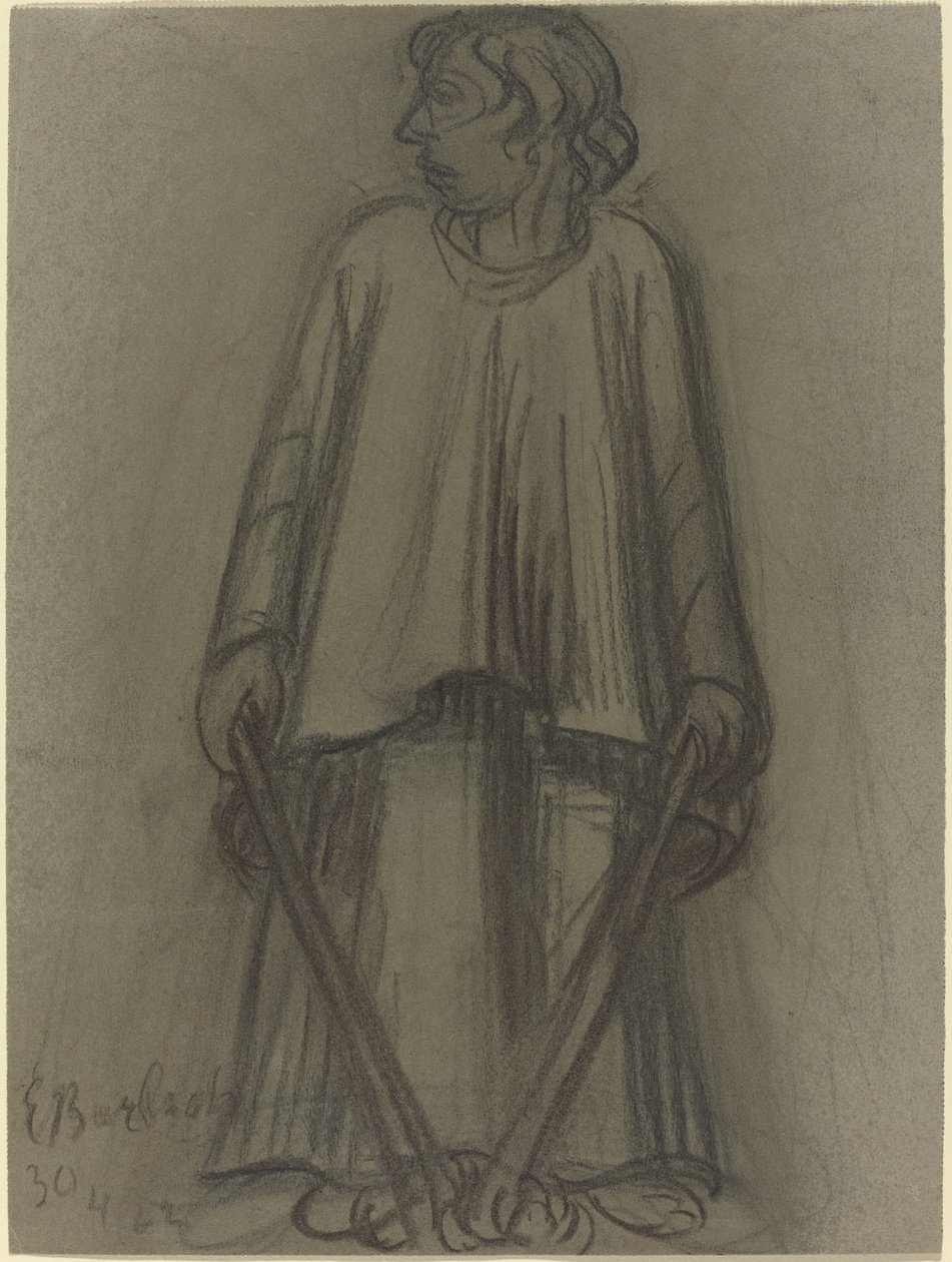 Staande figuur met gedoofde fakkels, 1922 door Ernst Barlach