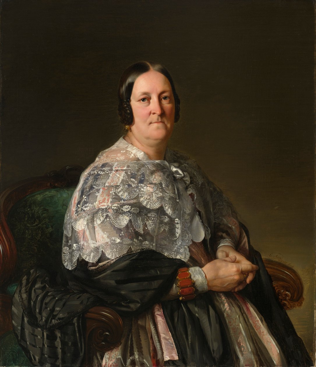 Portret van Maria Theresia Freiin von Jakomini door Ernst Christian Moser