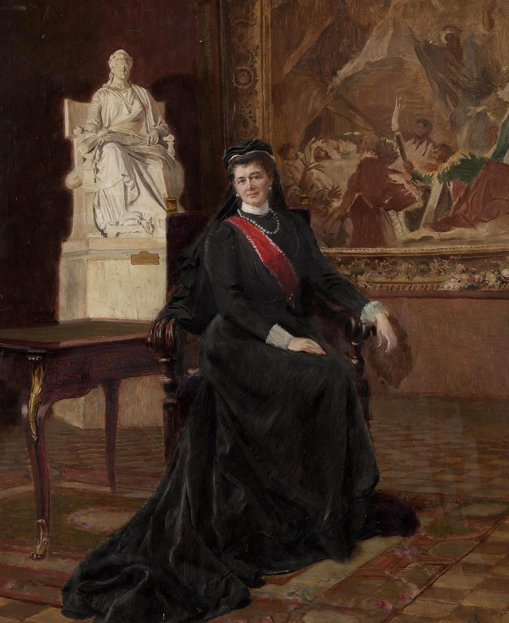 Groothertogin Maria Pavlovna van Rusland als weduwe door Ernst Friedrich von Liphart