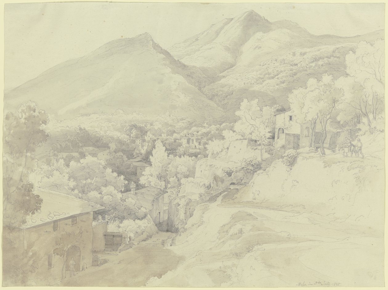 Uitzicht op Massa di Carrara door Ernst Fries