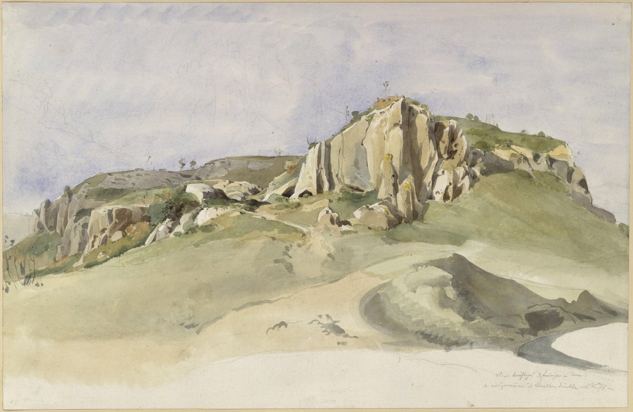 Rotsachtige heuvels in de Campagna door Ernst Fries