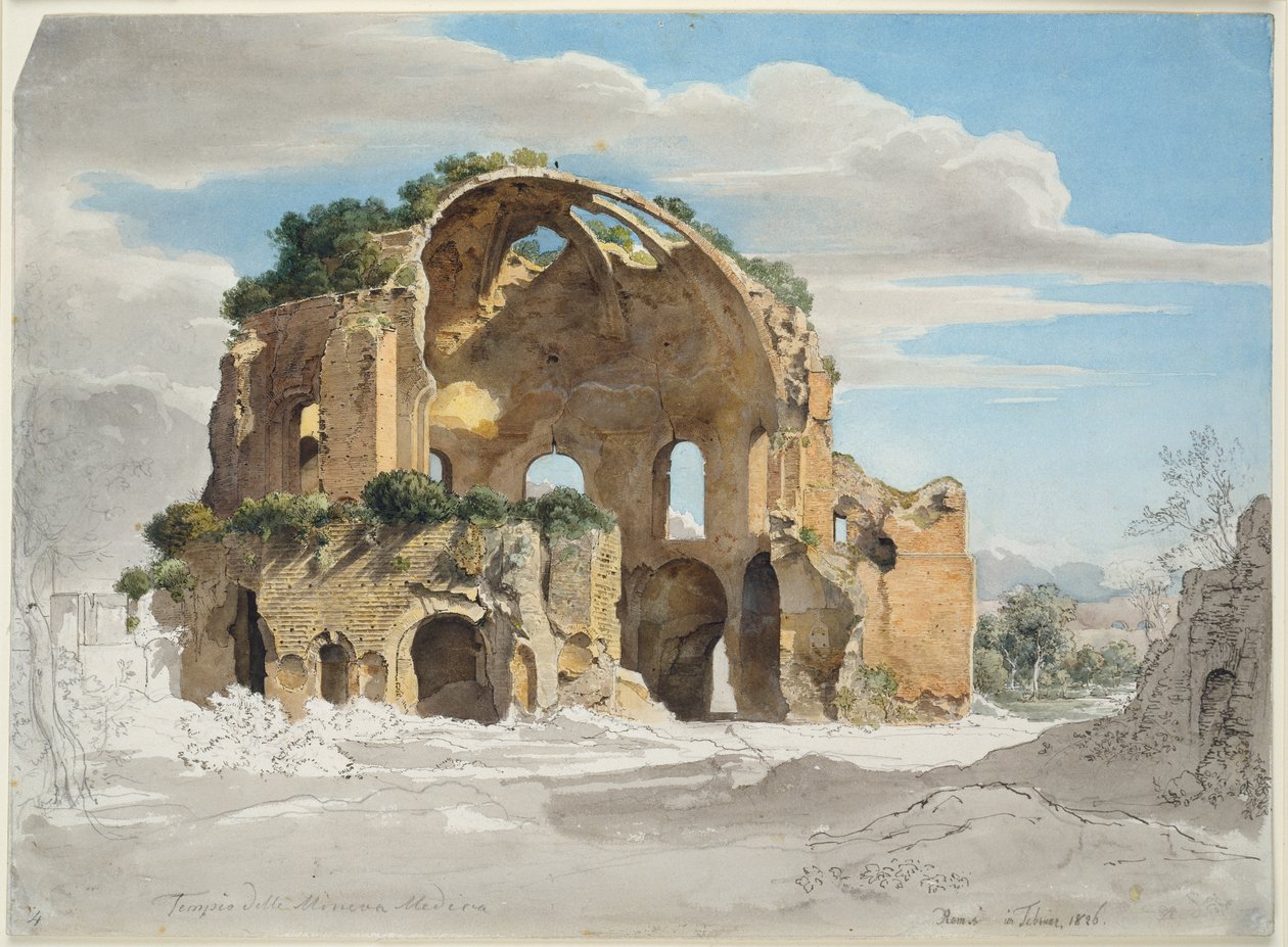 Tempel van Minerva Medica in Rome door Ernst Fries