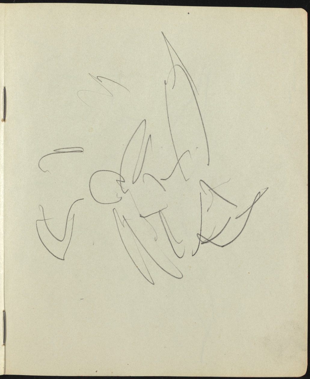 Dansers en artiesten Pagina uit een schetsboek door Ernst Ludwig Kirchner