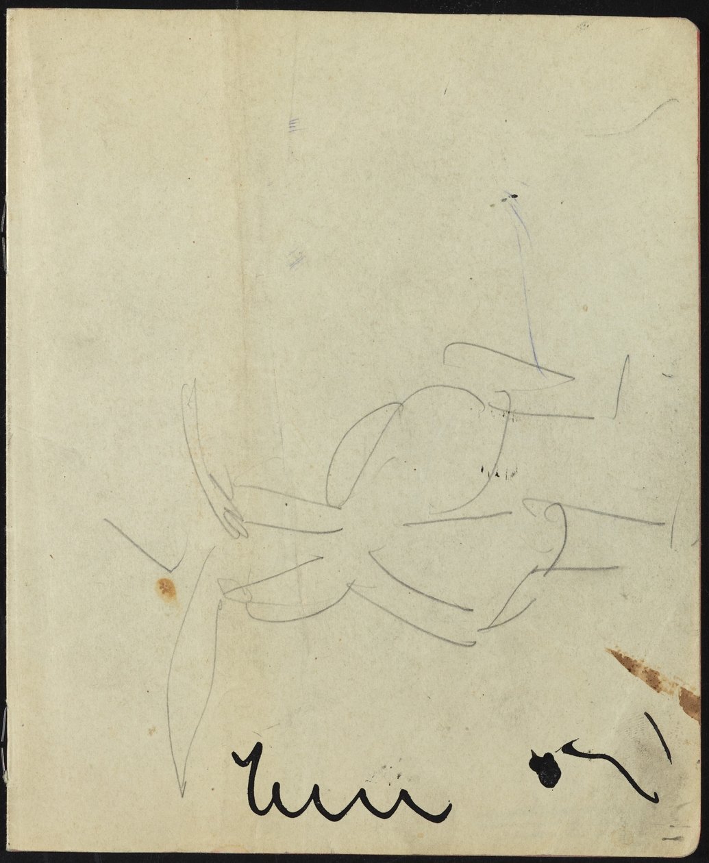 Dansers en artiesten Pagina uit een schetsboek door Ernst Ludwig Kirchner