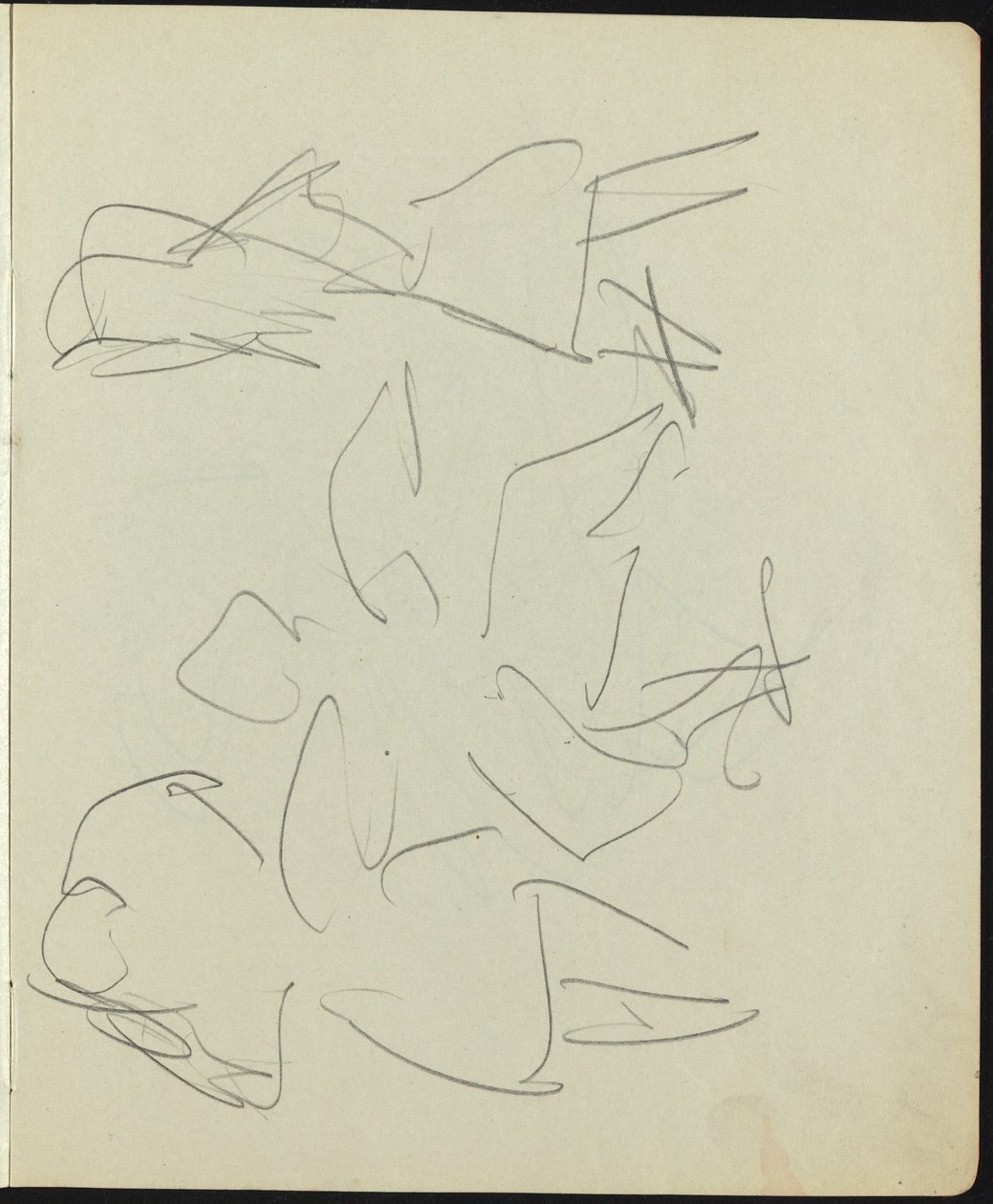 Dansers en artiesten pagina uit een schetsboek, ca. 1911 door Ernst Ludwig Kirchner