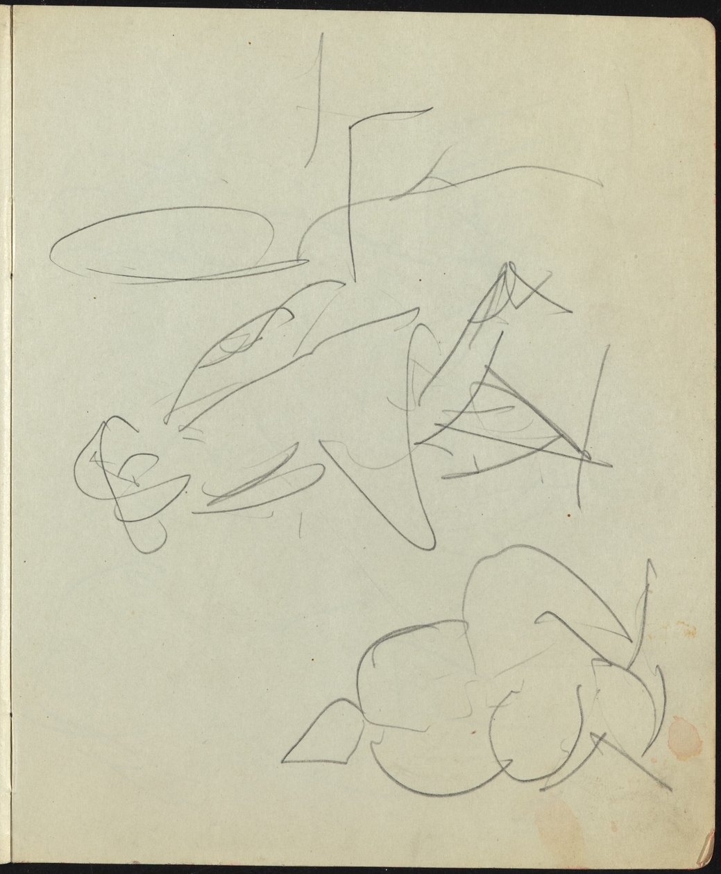 Dansers en Uitvoerders Pagina uit een Schetsboek, ca. 1911 door Ernst Ludwig Kirchner