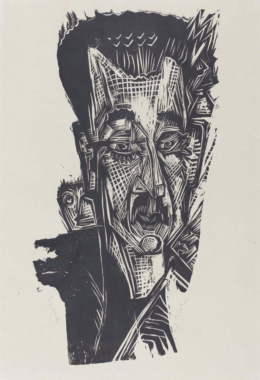 Dr. Ludwig Binswanger, 1917-1918 door Ernst Ludwig Kirchner