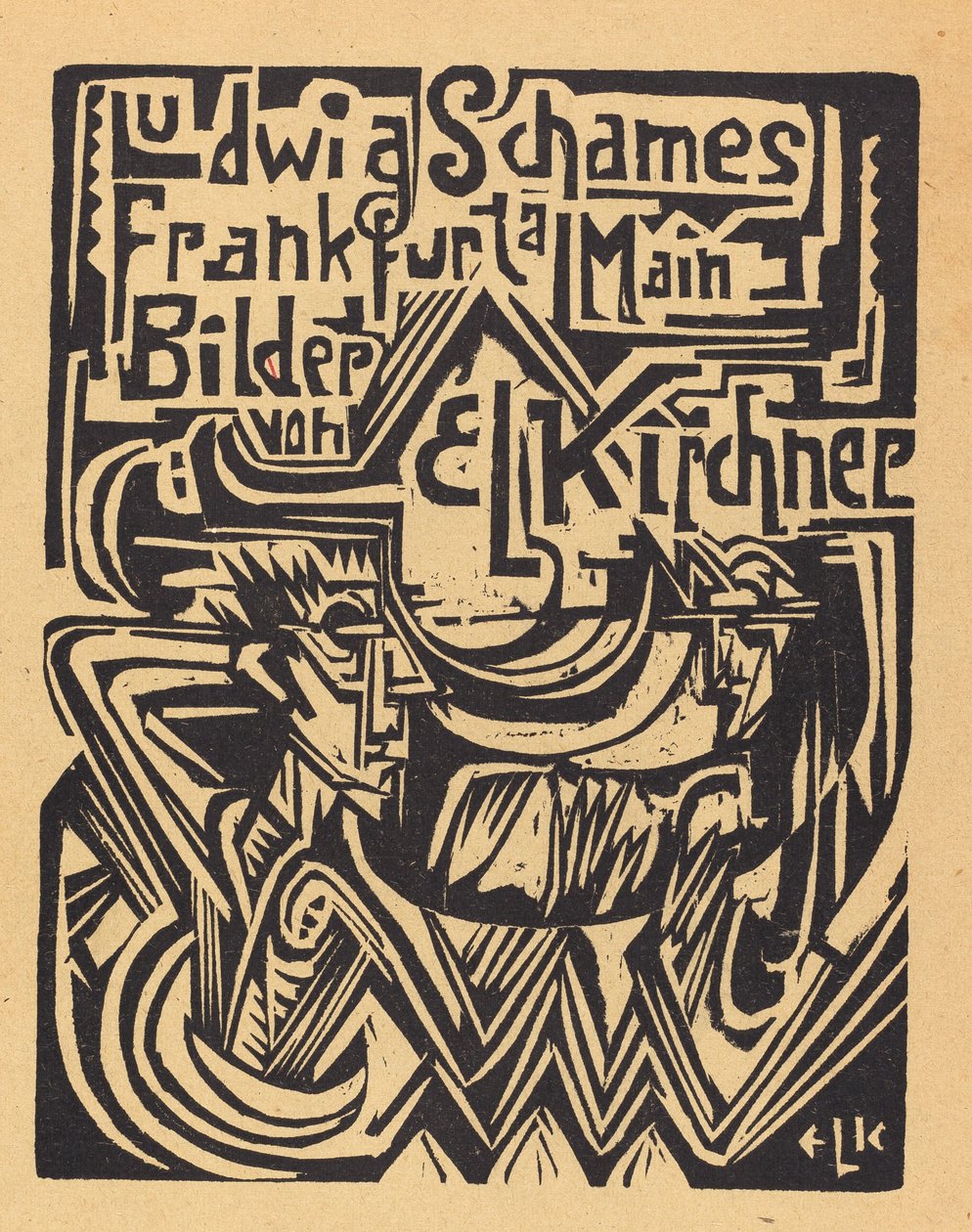 Ludwig Schames Frankfurt am Main, schilderijen van E.L. Kirchner, 1919 door Ernst Ludwig Kirchner